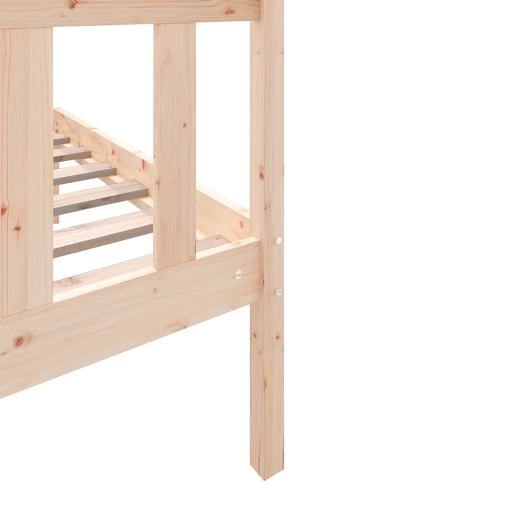 Bed Frame without Mattress Solid Wood Pine Small Single