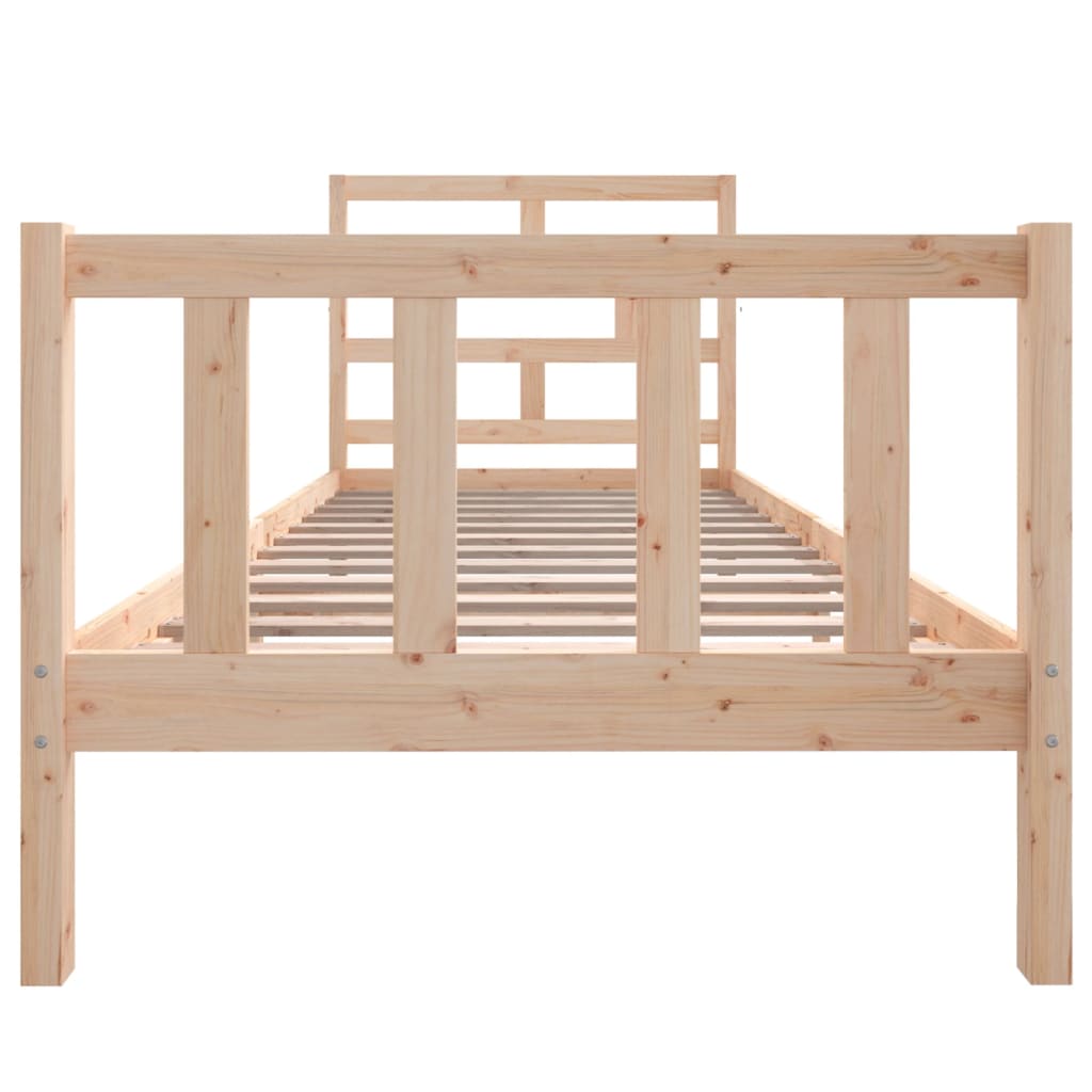Bed Frame without Mattress Solid Wood Pine Single