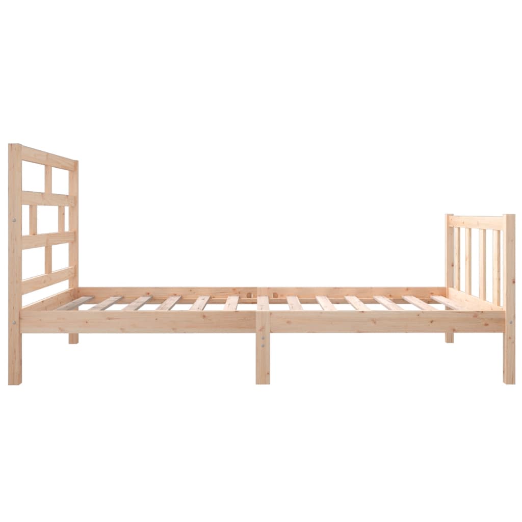 Bed Frame without Mattress Solid Wood Pine Single