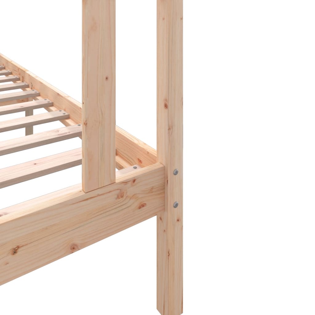 Bed Frame without Mattress Solid Wood Pine Single