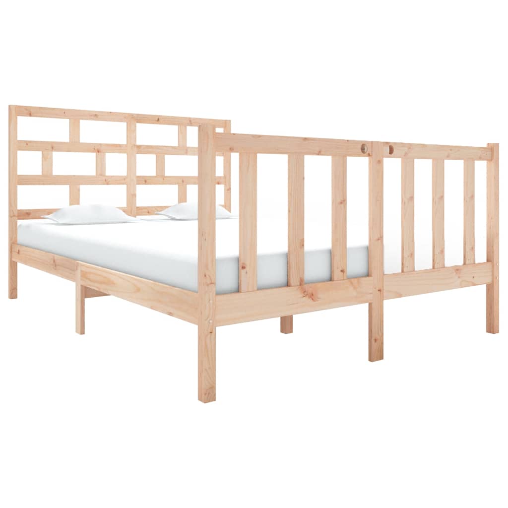 Bed Frame without Mattress Solid Wood Pine Small Double