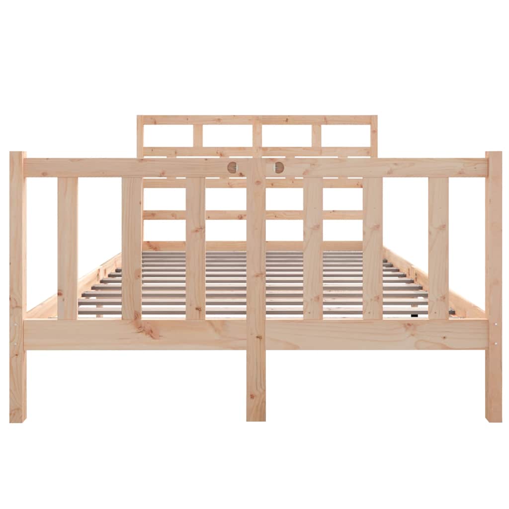 Bed Frame without Mattress Solid Wood Pine Small Double