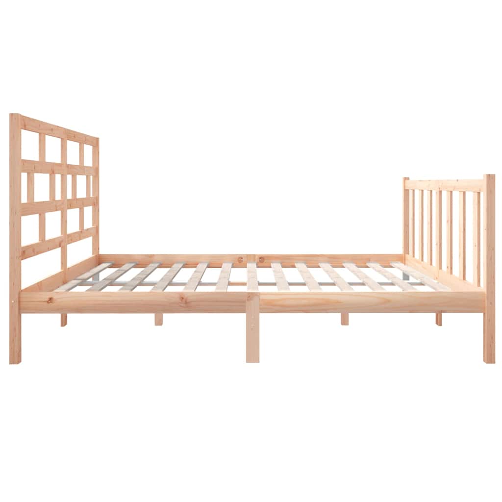 Bed Frame without Mattress Solid Wood Pine Small Double