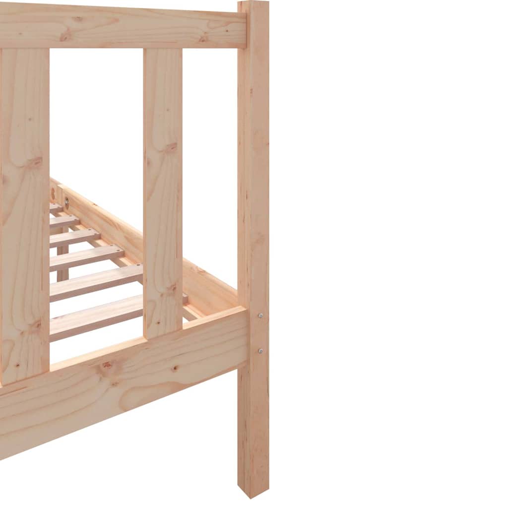 Bed Frame without Mattress Solid Wood Pine Small Double