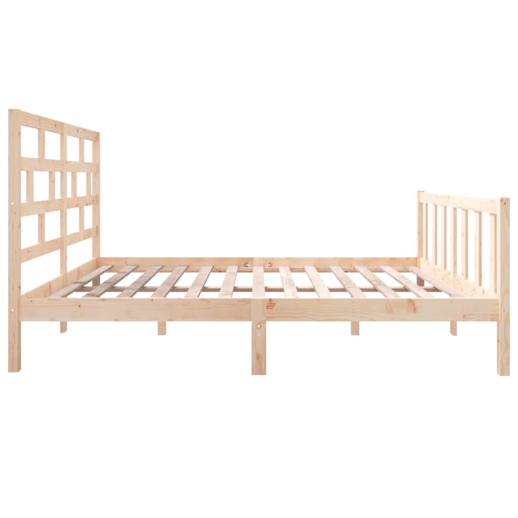 Bed Frame without Mattress Solid Wood Pine Double
