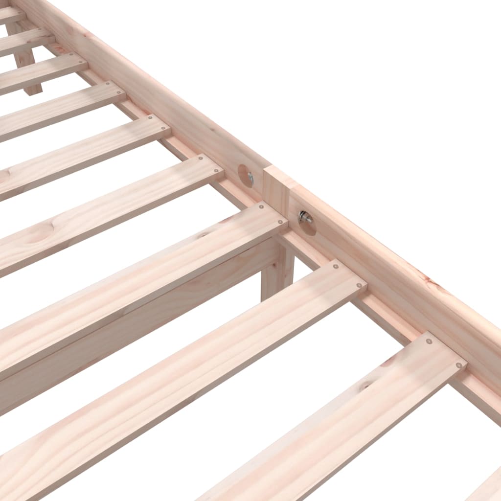 Bed Frame without Mattress Solid Wood Pine Double