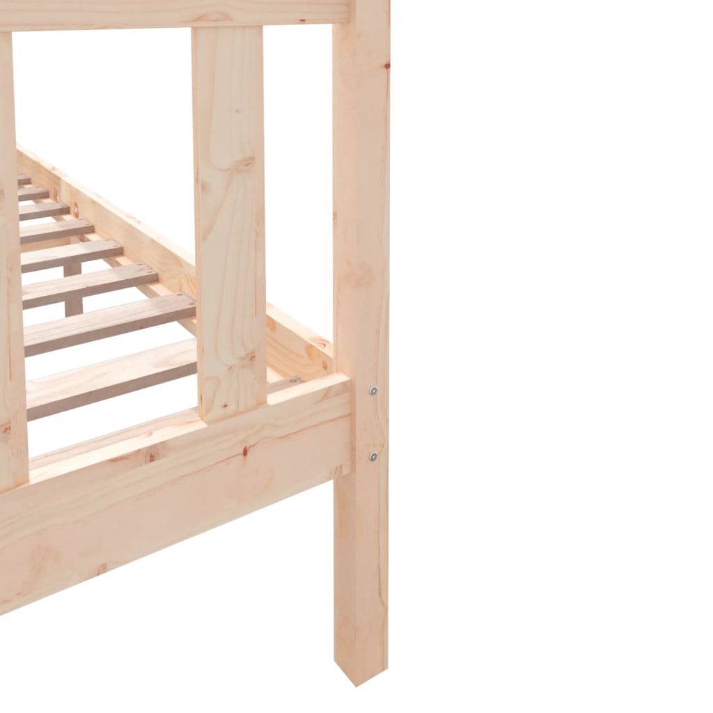 Bed Frame without Mattress Solid Wood Pine Double