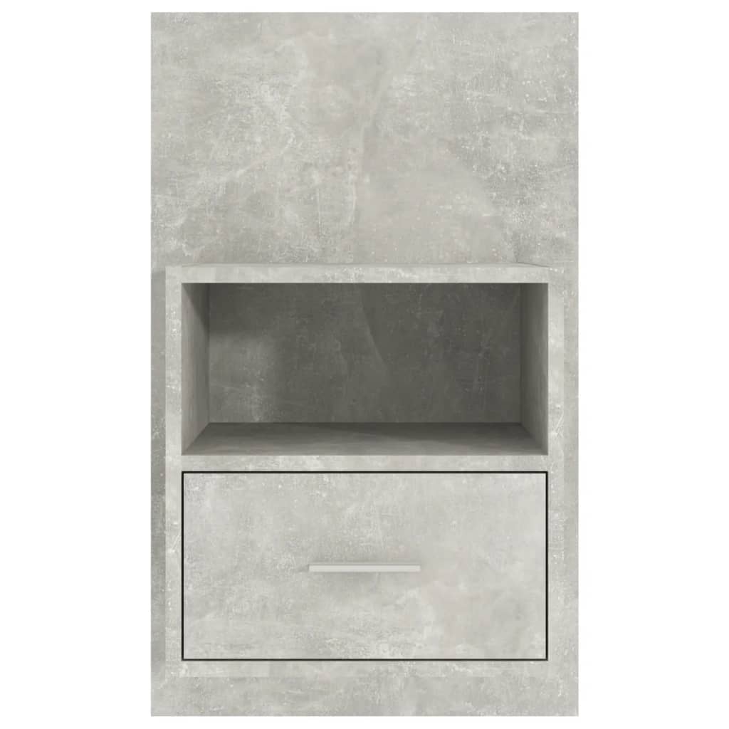 Wall-mounted Bedside Cabinets 2 pcs Concrete Grey