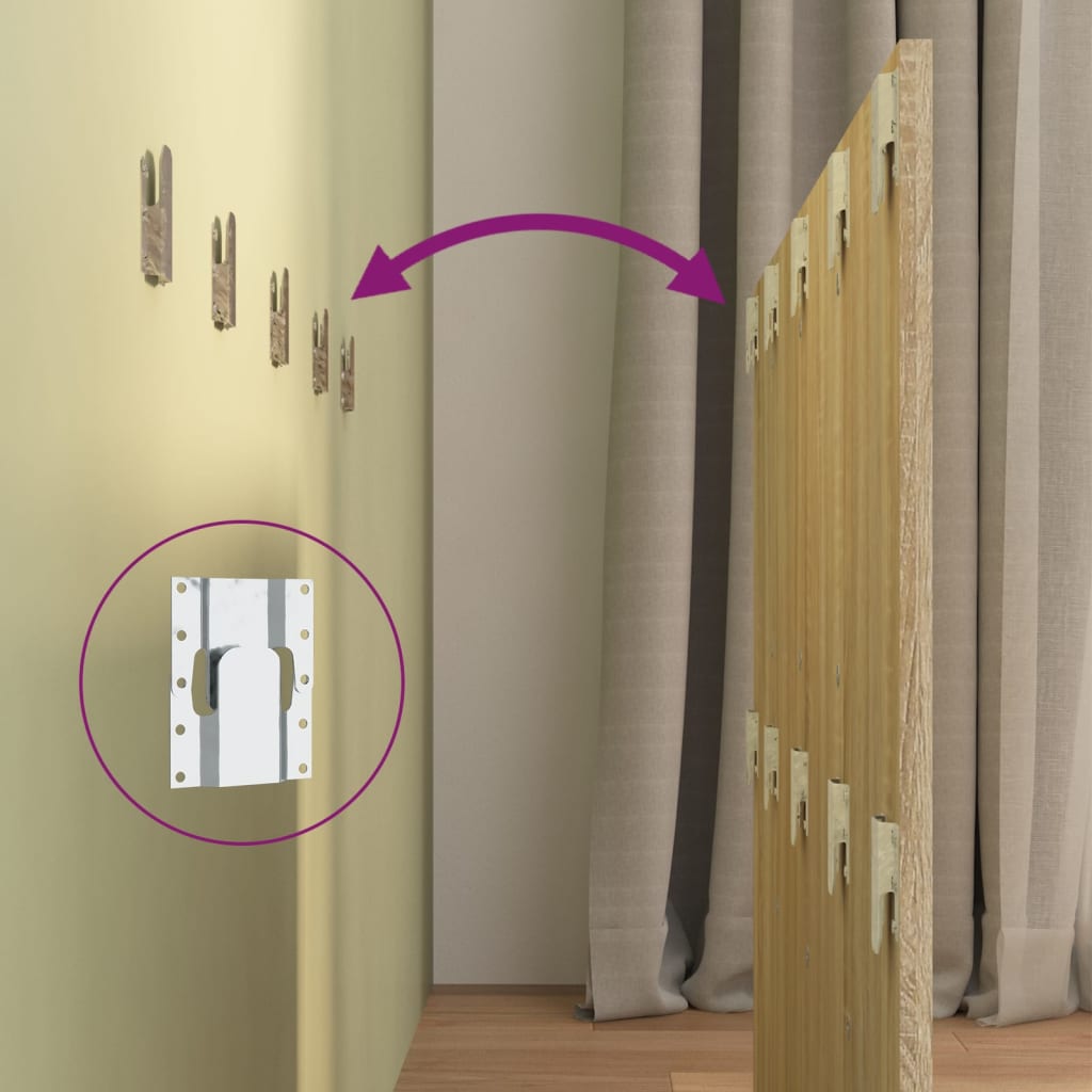 Bed Headboard Sonoma Oak 120x1.5x80 cm Engineered Wood