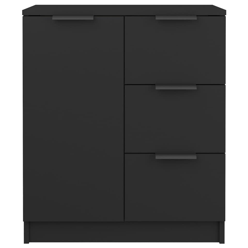 Sideboard Black Engineered Wood