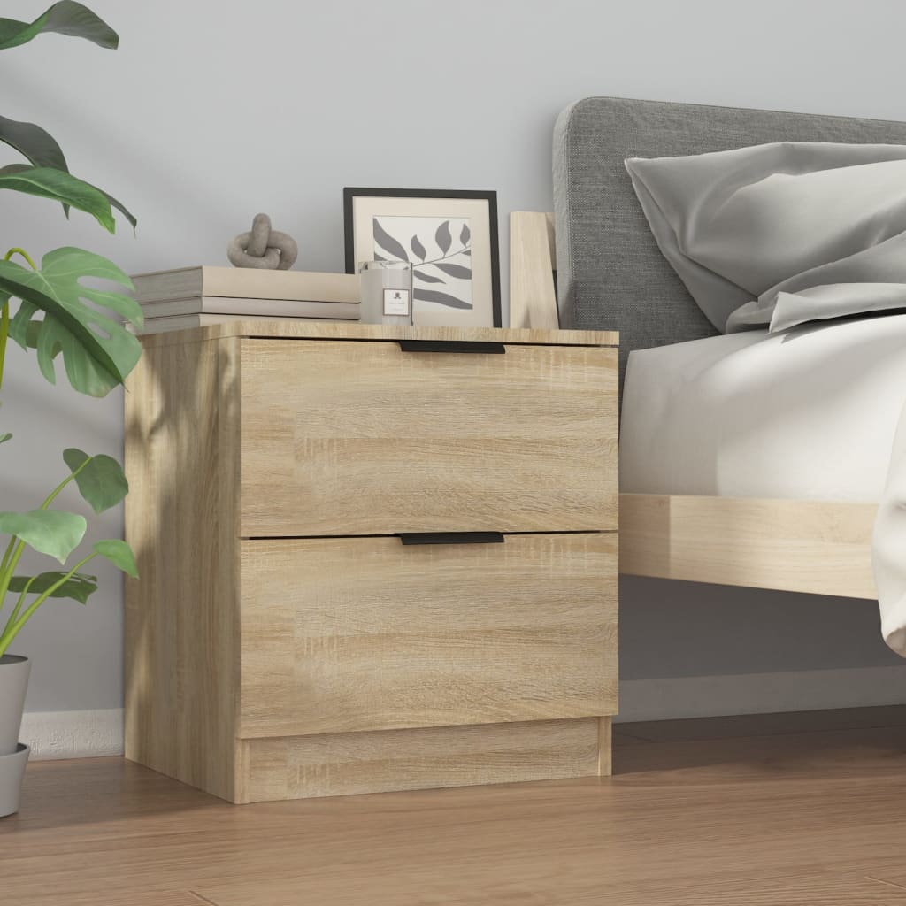 Bedside Cabinets 2 pcs Sonoma Oak Engineered Wood