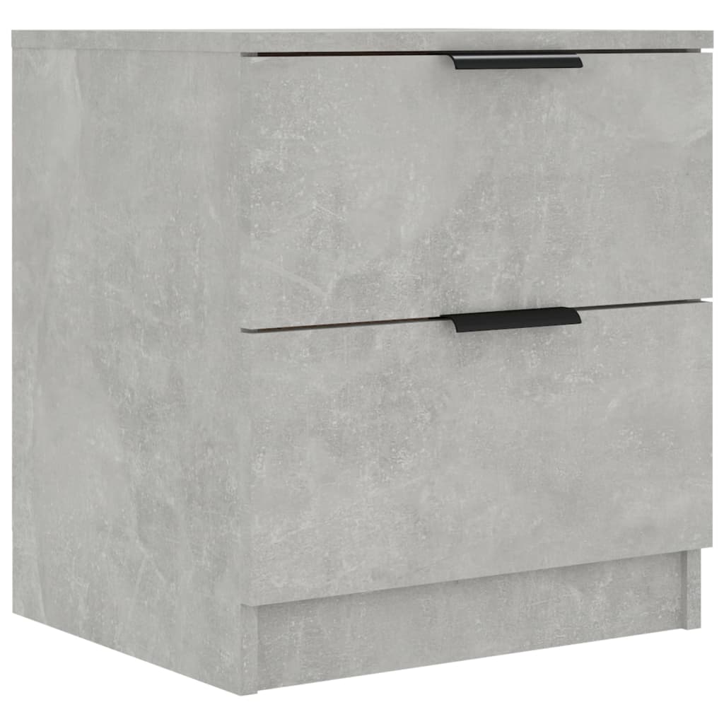 Bedside Cabinets 2 pcs Concrete Grey Engineered Wood