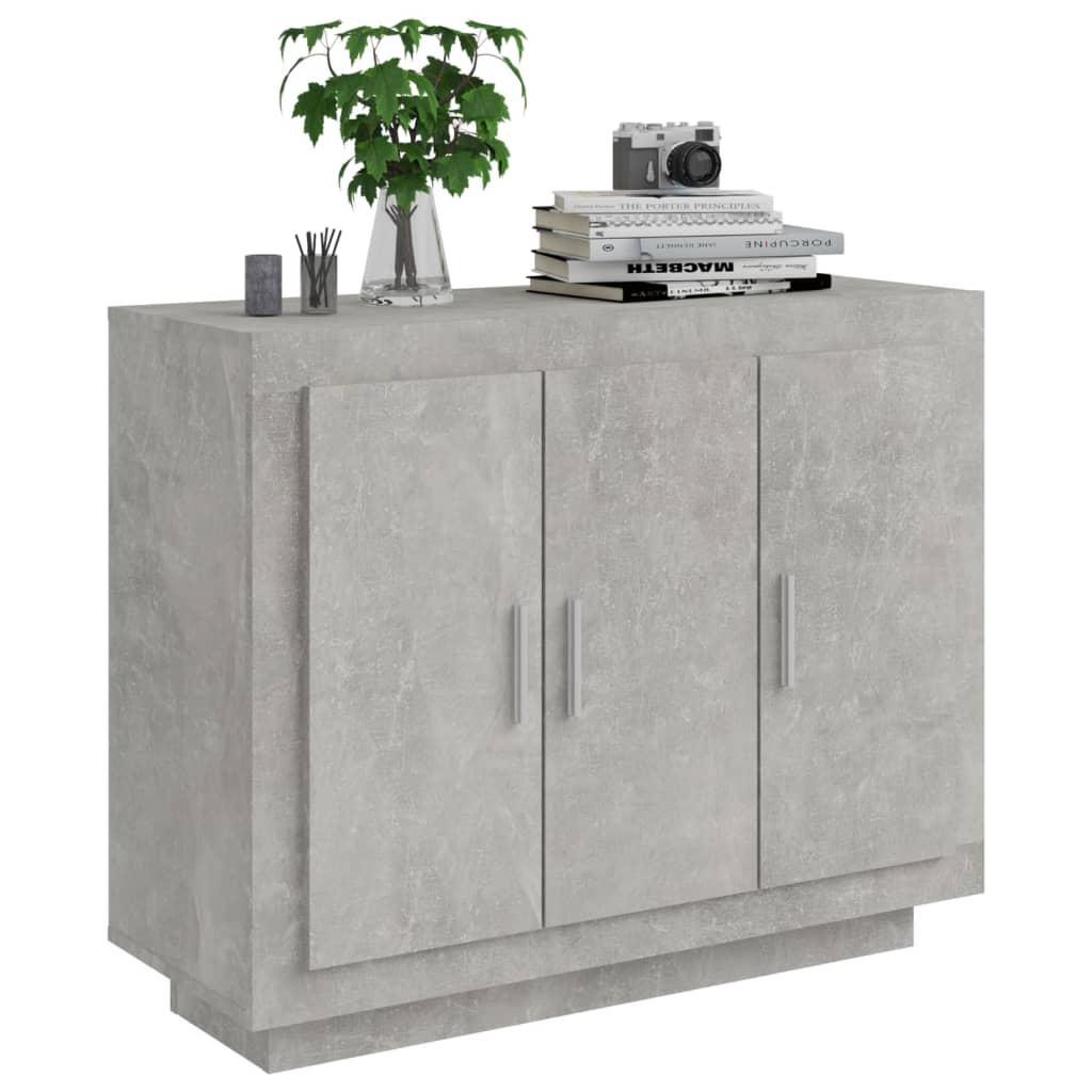 Sideboard Concrete Grey 92x35x75 cm Engineered Wood