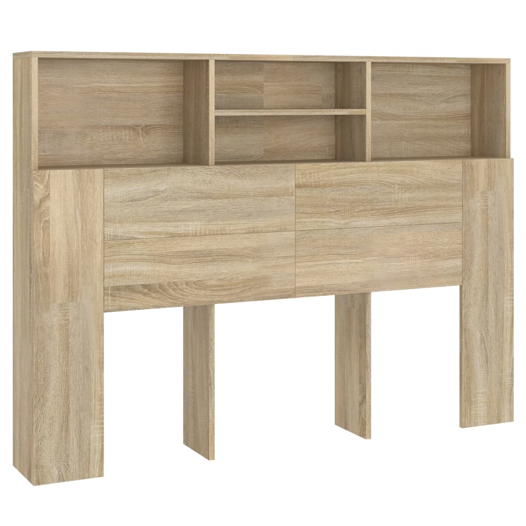 Headboard Cabinet Sonoma Oak 140x19x103.5 cm