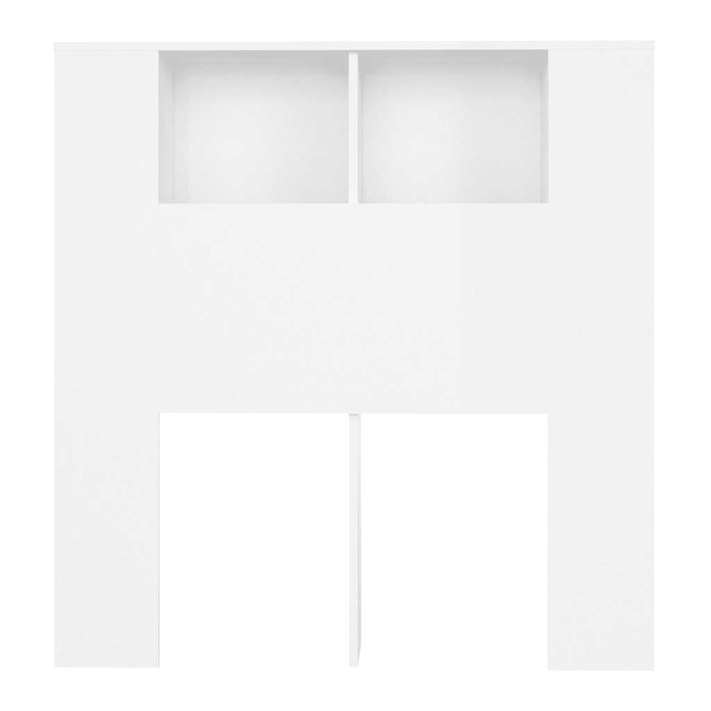 Headboard Cabinet White 100x18.5x102.5 cm