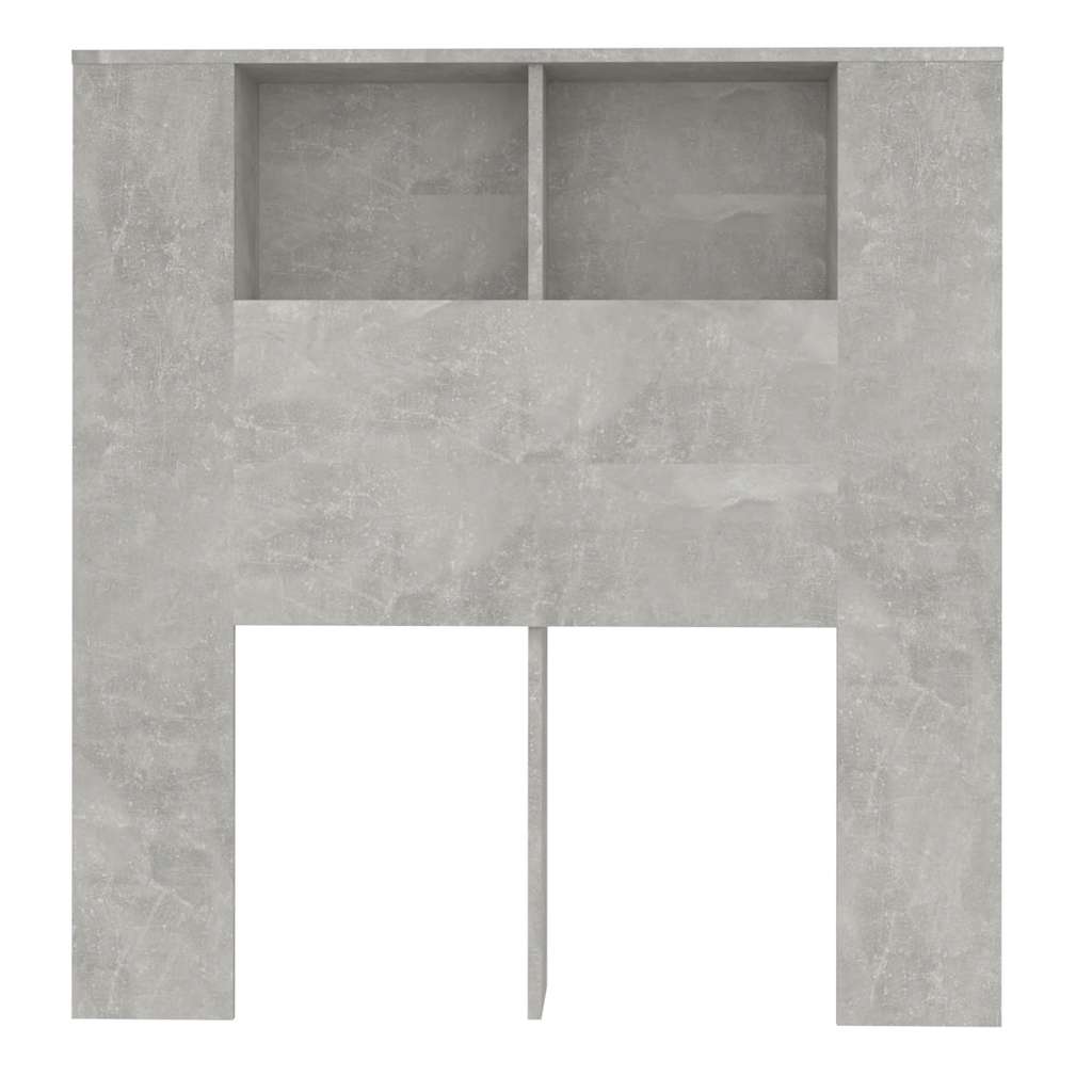 Headboard Cabinet Concrete Grey 100x18.5x102.5 cm