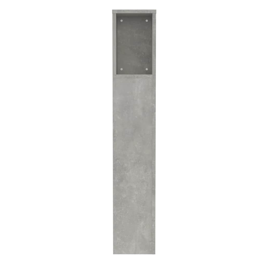 Headboard Cabinet Concrete Grey 100x18.5x102.5 cm