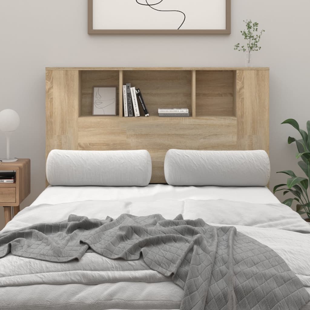 Headboard Cabinet Sonoma Oak 120x18.5x102.5 cm