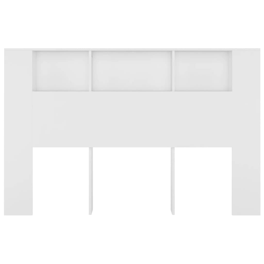 Headboard Cabinet White 160x18.5x104.5 cm