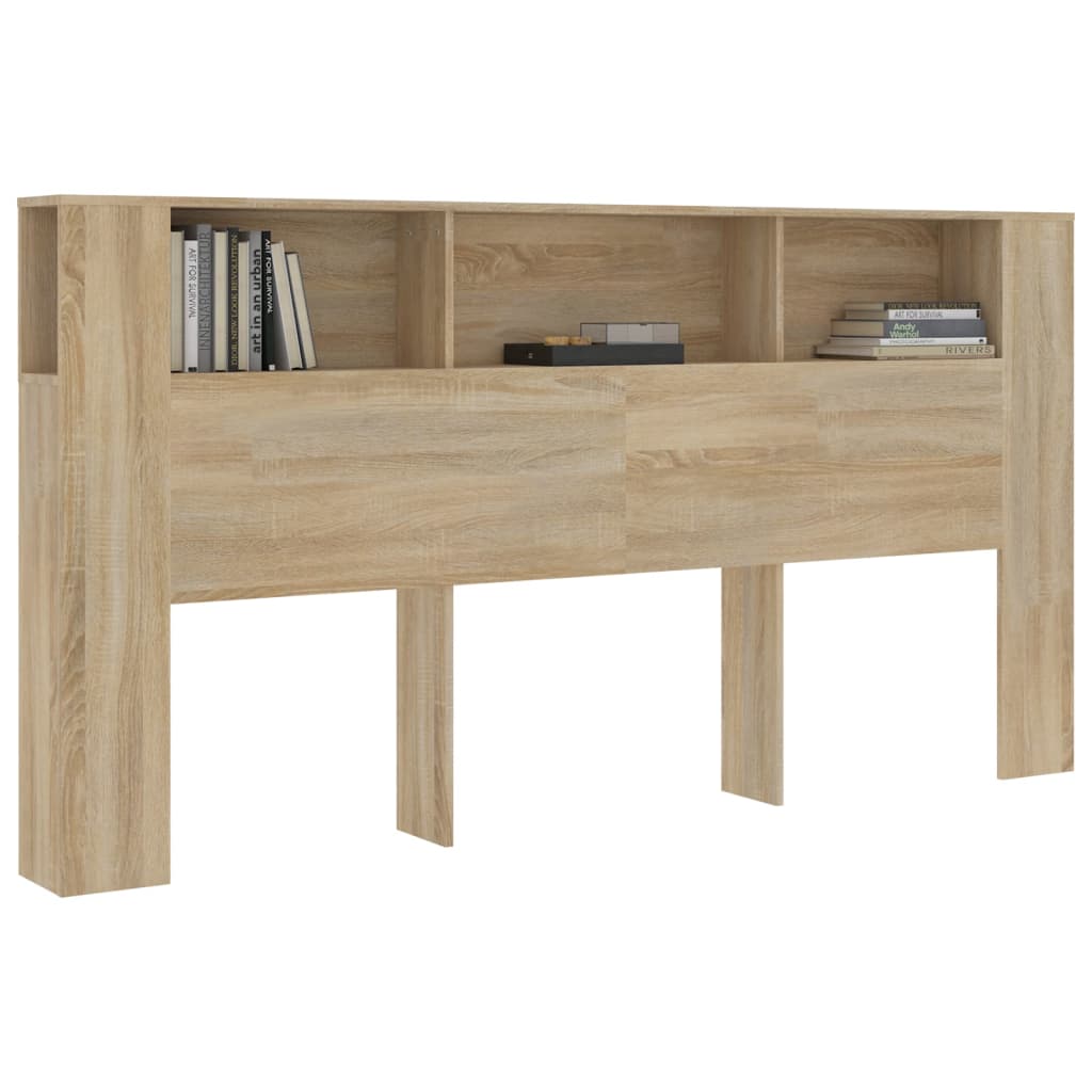 Headboard Cabinet Sonoma Oak 200x18.5x104.5 cm