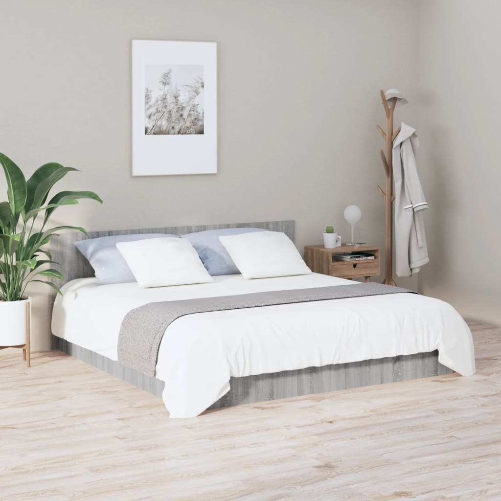 Bed Headboard Grey Sonoma 200x1.5x80 cm Engineered Wood