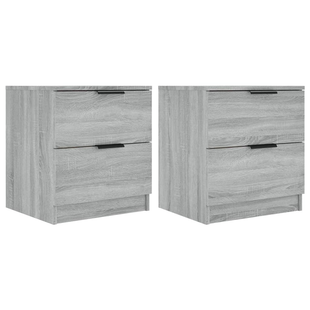 Bedside Cabinets 2 pcs Grey Sonoma Engineered Wood