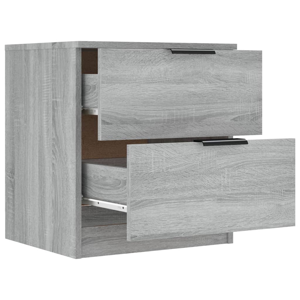Bedside Cabinets 2 pcs Grey Sonoma Engineered Wood