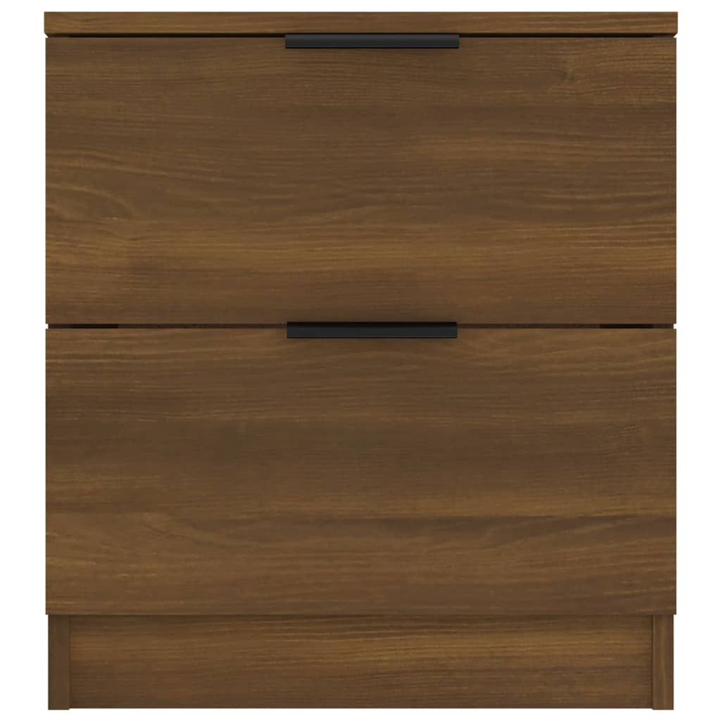 Bedside Cabinets 2 pcs Brown Oak Engineered Wood