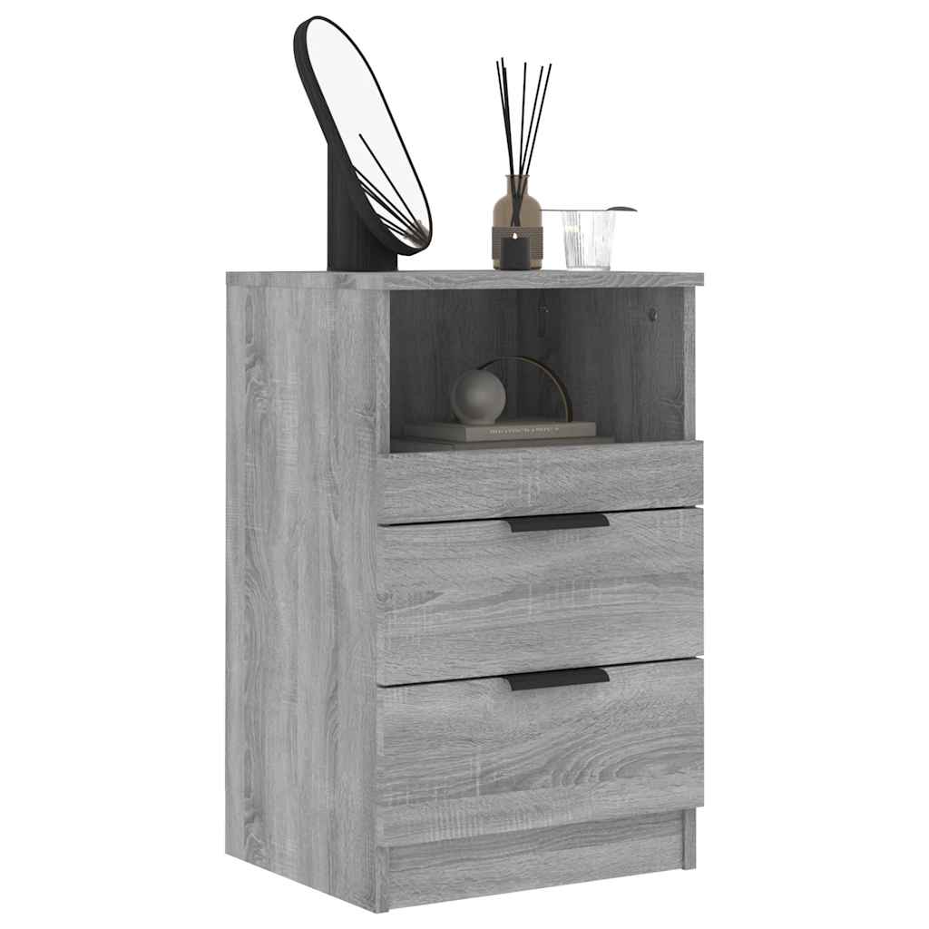Bedside Cabinet Grey Sonoma Engineered Wood