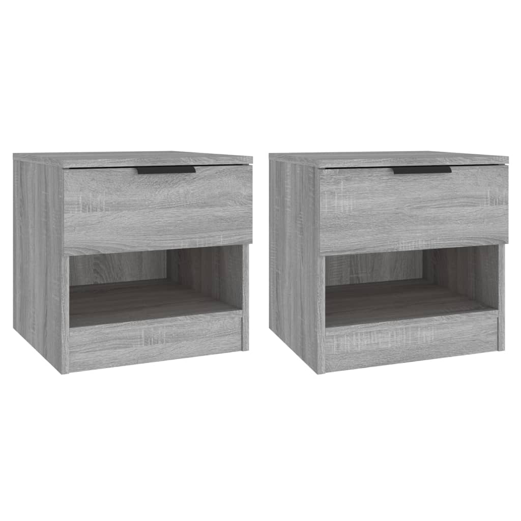 Bedside Cabinets 2 pcs Grey Sonoma Engineered Wood