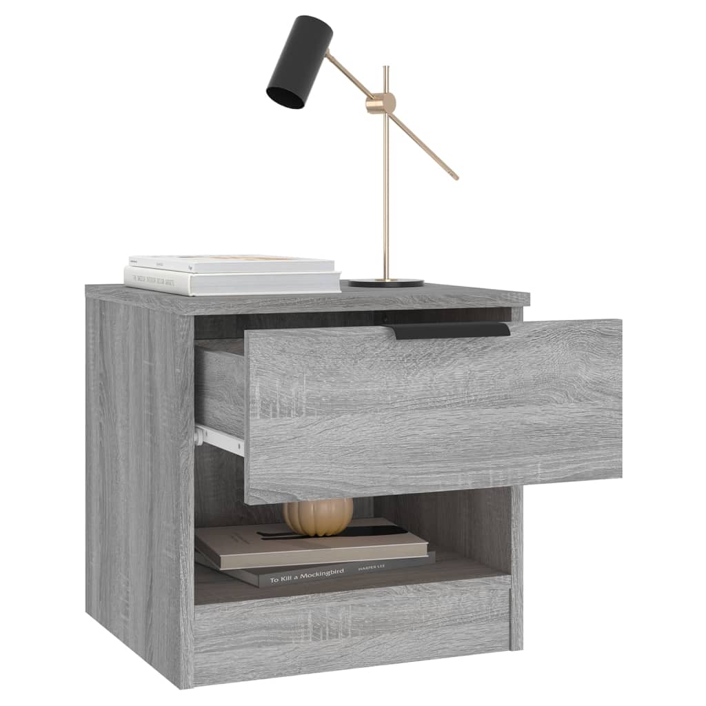 Bedside Cabinets 2 pcs Grey Sonoma Engineered Wood