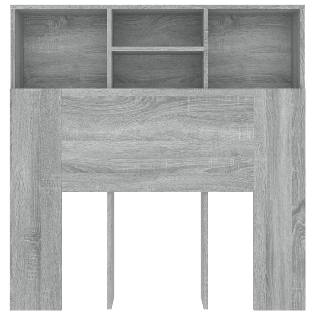Headboard Cabinet Grey Sonoma 100x19x103.5 cm