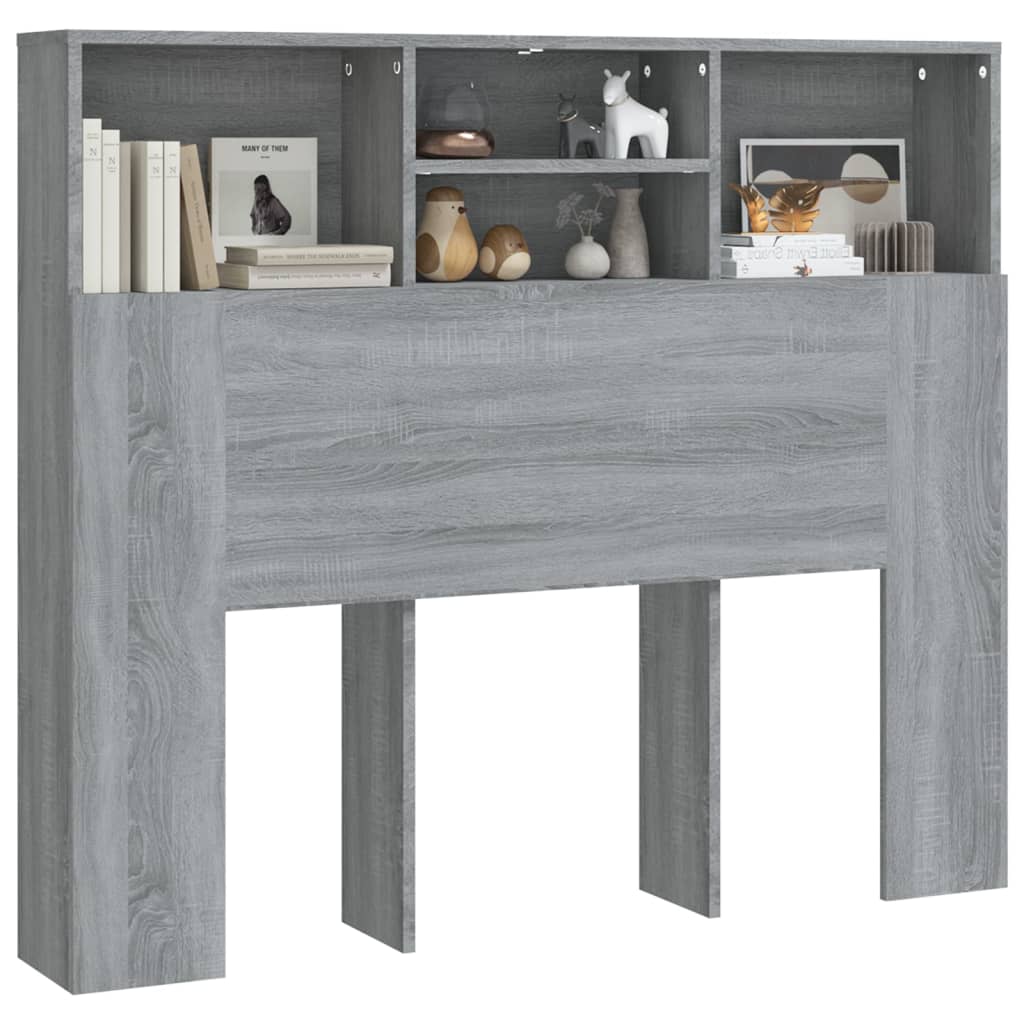 Headboard Cabinet Grey Sonoma 120x19x103.5 cm