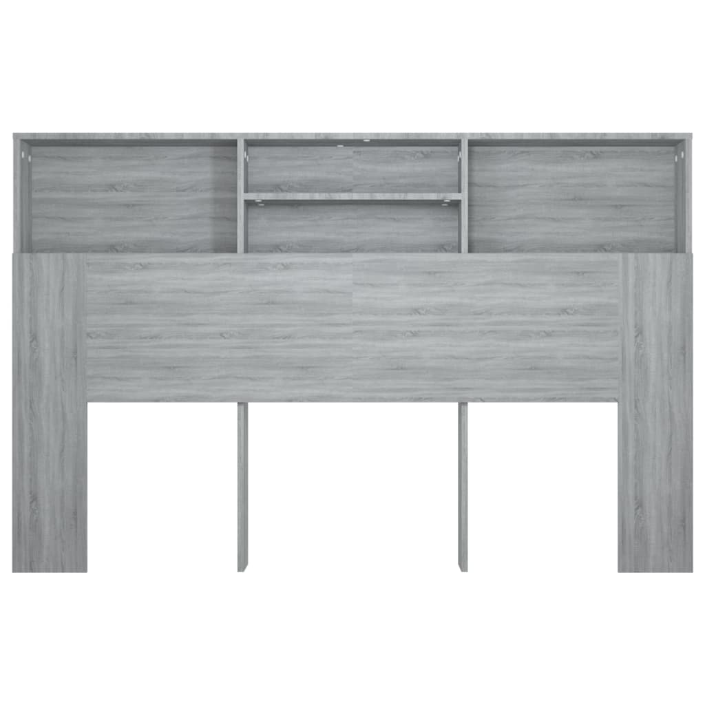 Headboard Cabinet Grey Sonoma 160x19x103.5 cm