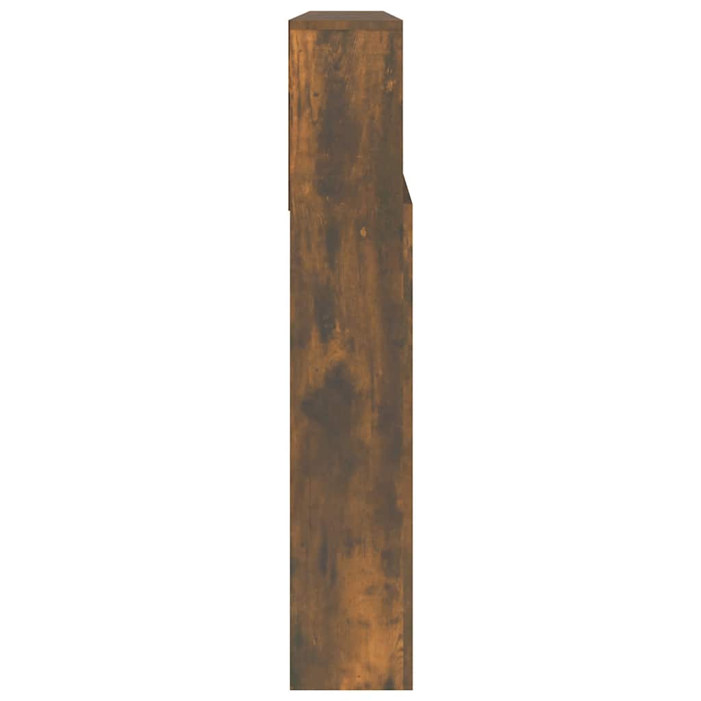 Headboard Cabinet Smoked Oak 220x19x103.5 cm