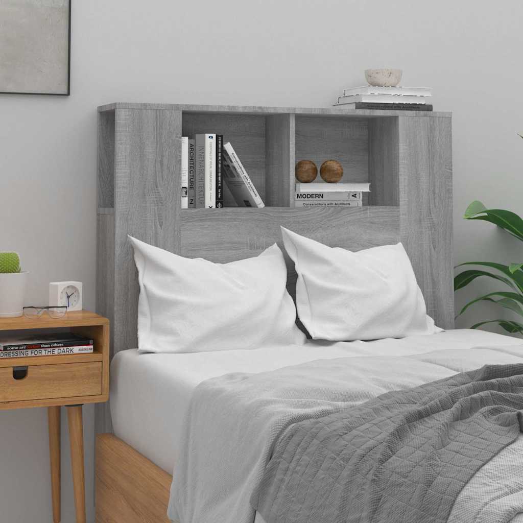 Headboard Cabinet Grey Sonoma 100x18.5x102.5 cm