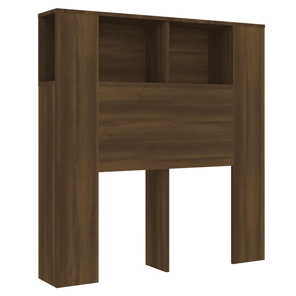 Headboard Cabinet Brown Oak 100x18.5x102.5 cm