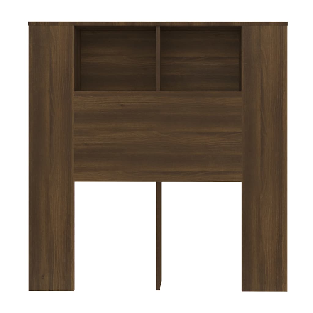 Headboard Cabinet Brown Oak 100x18.5x102.5 cm