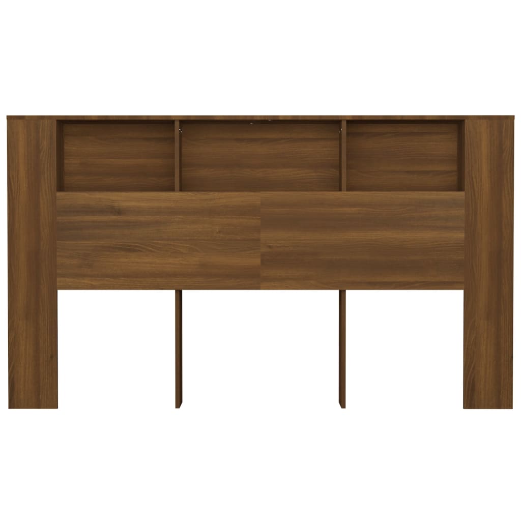 Headboard Cabinet Brown Oak 180x18.5x104.5 cm