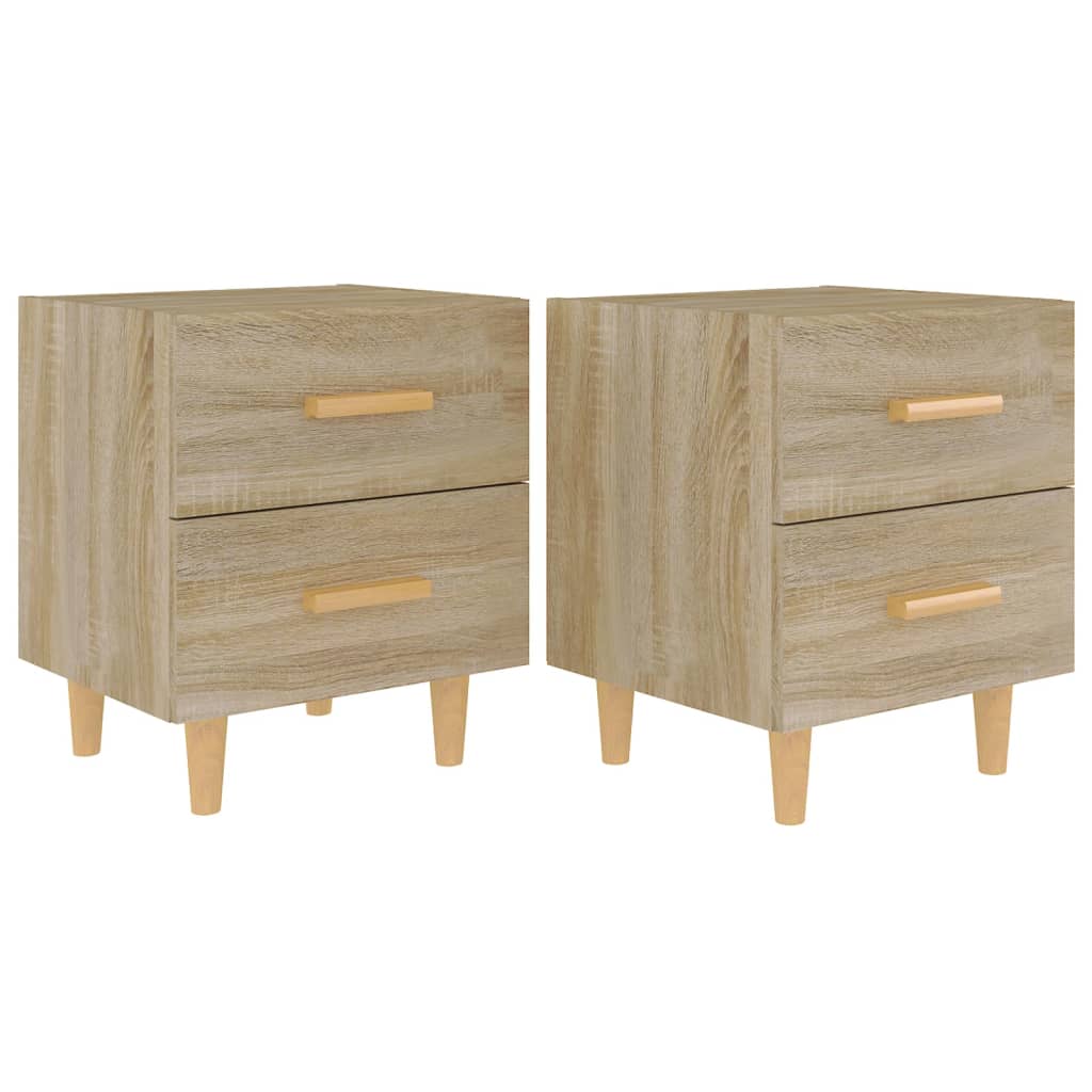 Bed Cabinets 2 pcs Sonoma Oak 40x35x47.5 cm