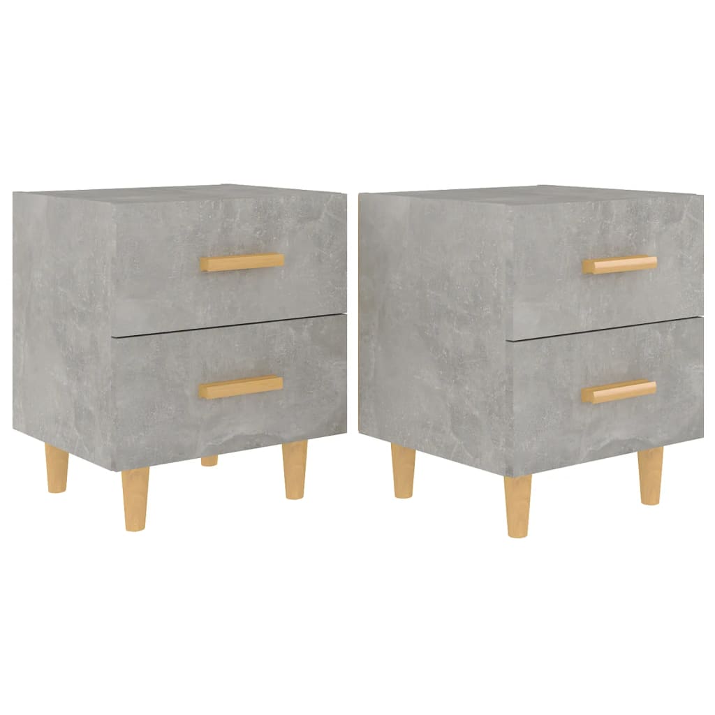 Bed Cabinets 2 pcs Concrete Grey 40x35x47.5 cm
