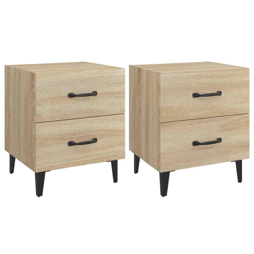 Bedside Cabinets 2 pcs Sonoma Oak 40x35x47.5 cm