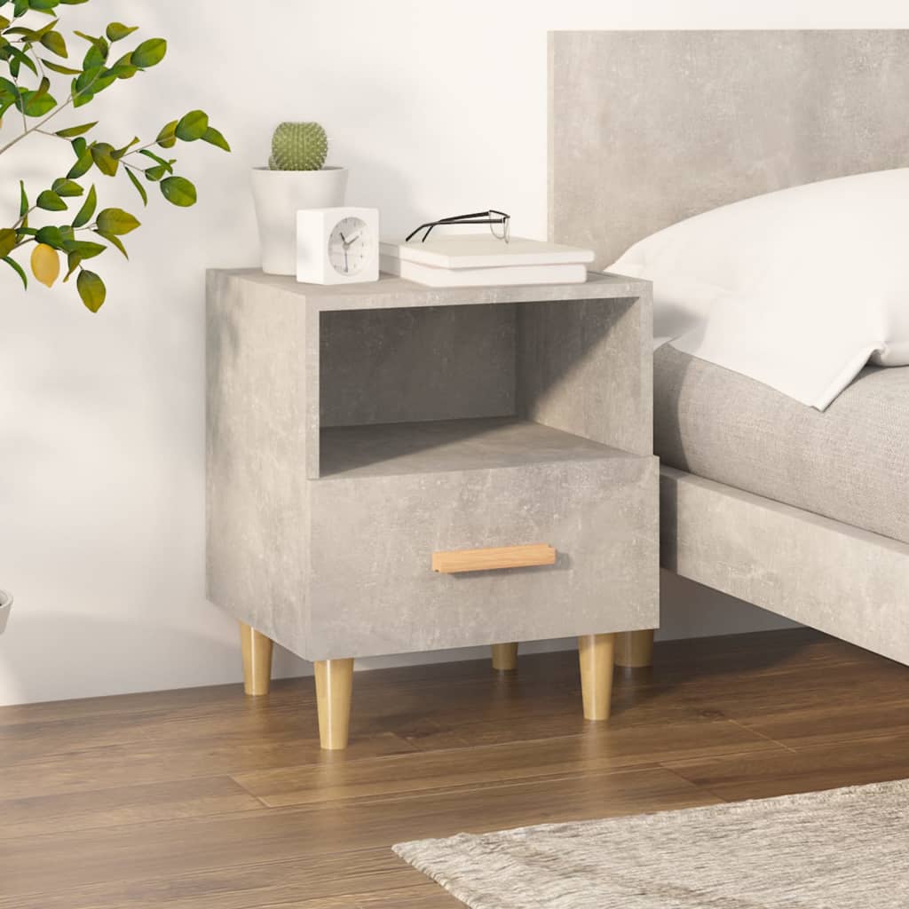 Bedside Cabinet Concrete Grey 40x35x47 cm