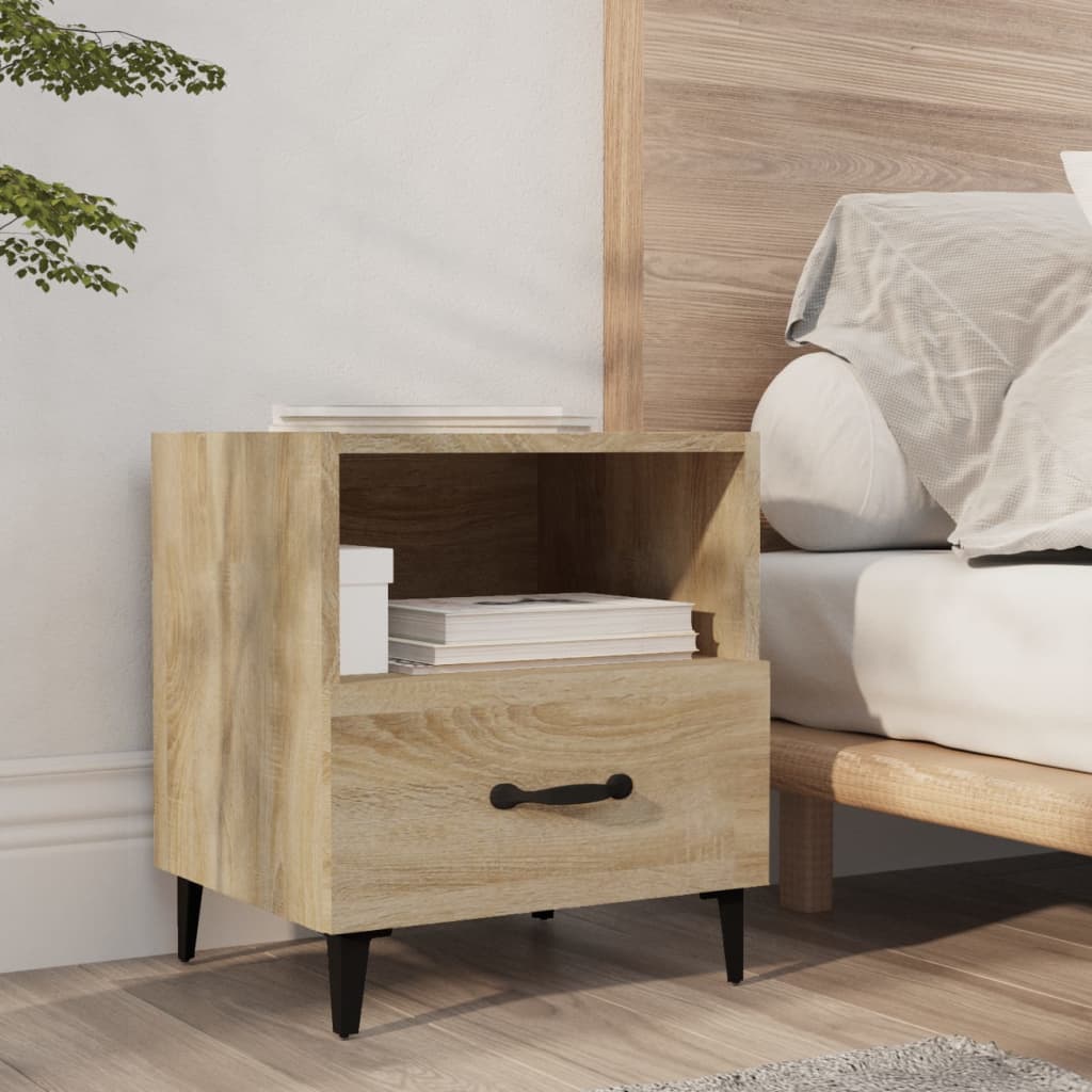 Bedside Cabinet Sonoma Oak Engineered Wood