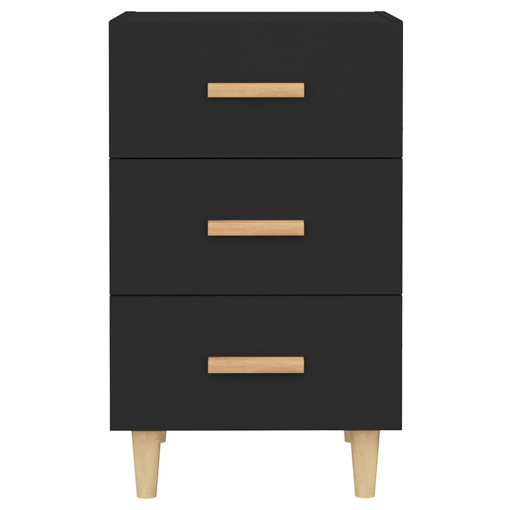 Bedside Cabinet Black 40x40x66 cm Engineered Wood