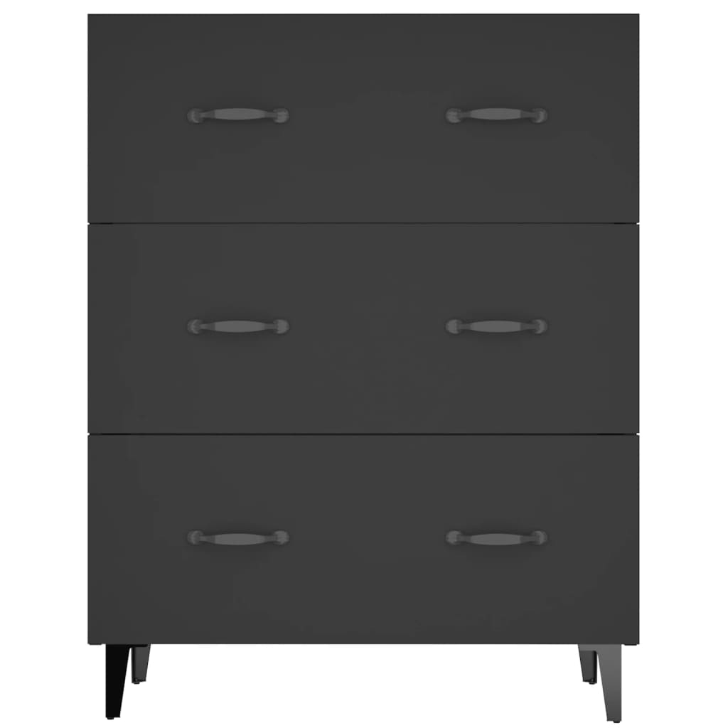 Sideboard Black 69.5x34x90 cm Engineered Wood