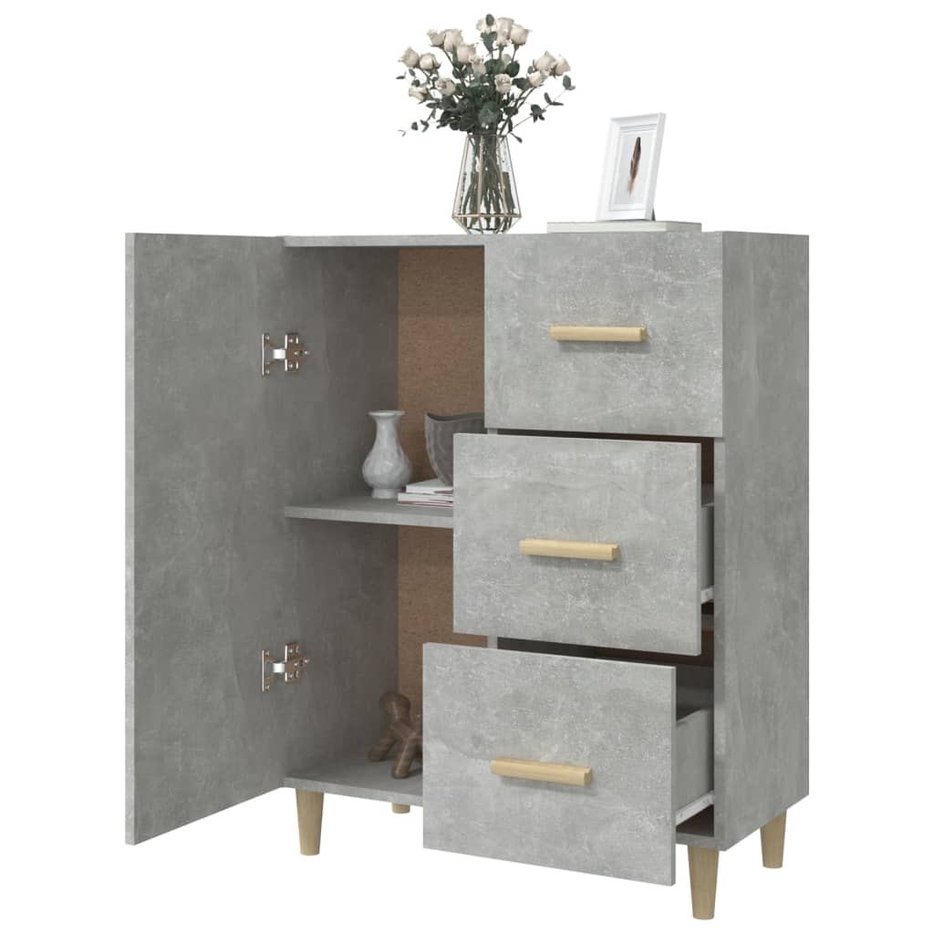 Sideboard Concrete Grey 69.5x34x90 cm Engineered Wood