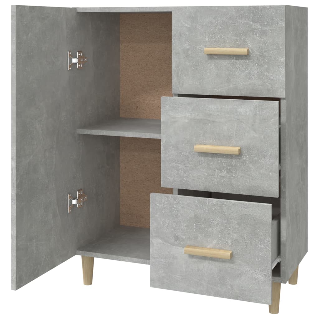 Sideboard Concrete Grey 69.5x34x90 cm Engineered Wood