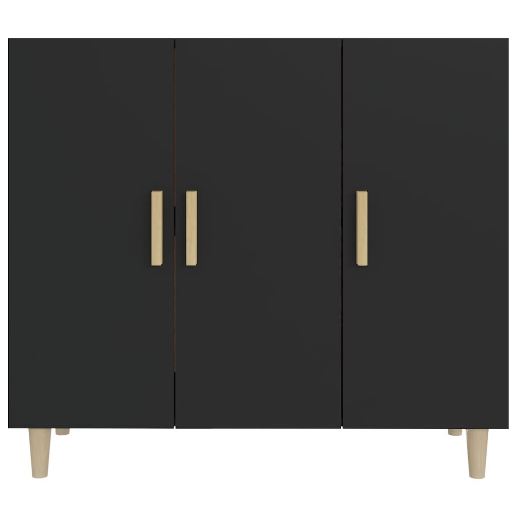 Sideboard Black 90x34x80 cm Engineered Wood