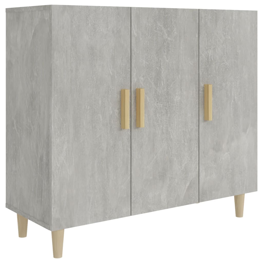 Sideboard Concrete Grey 90x34x80 cm Engineered Wood